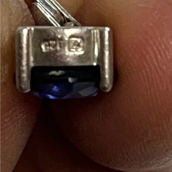 Swarovski blue crustal charm/pendant Sterling Silver - Picture 7 of 8